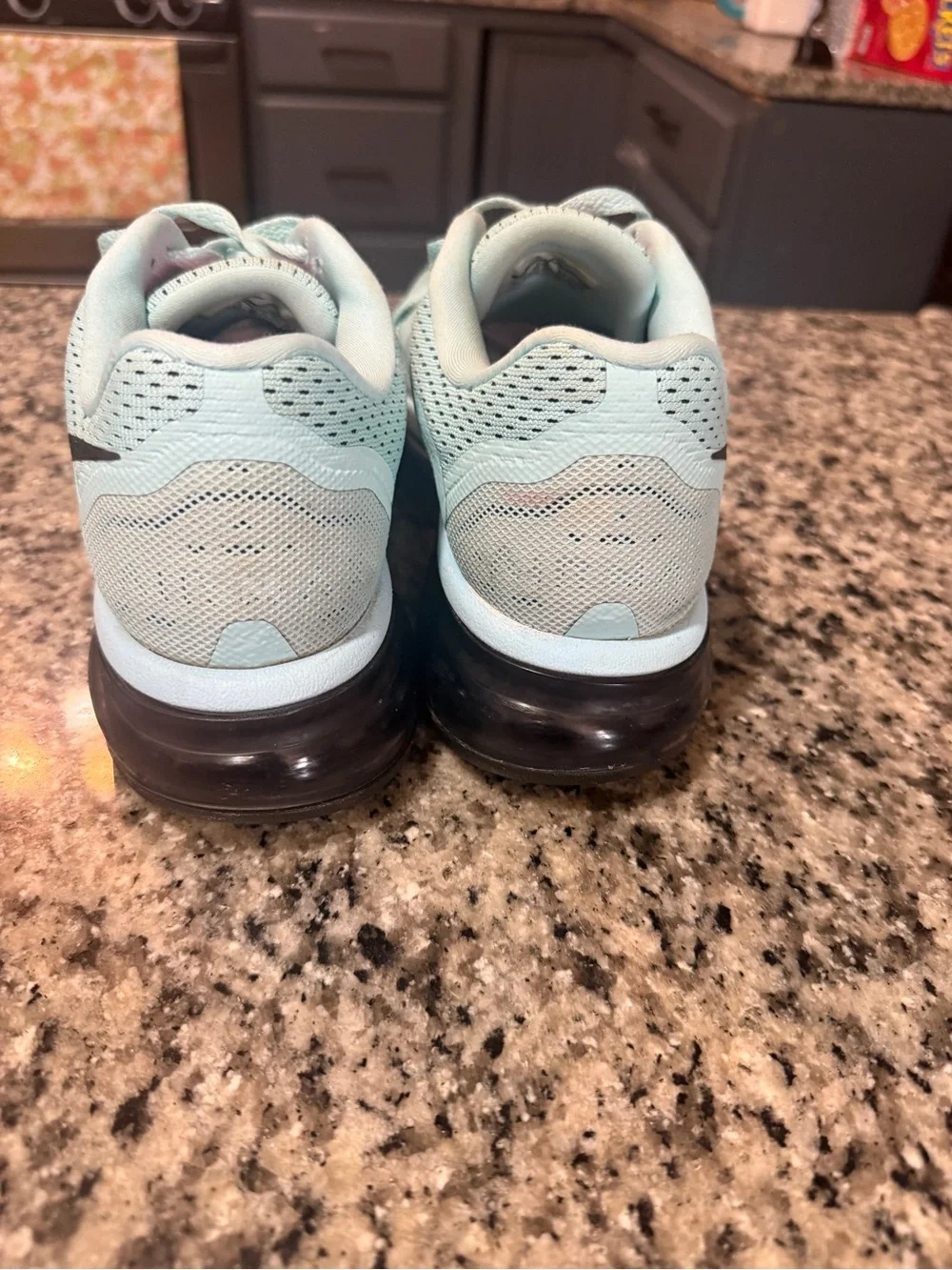 Nike Kids Light Teal Sneakers with Pink Accents